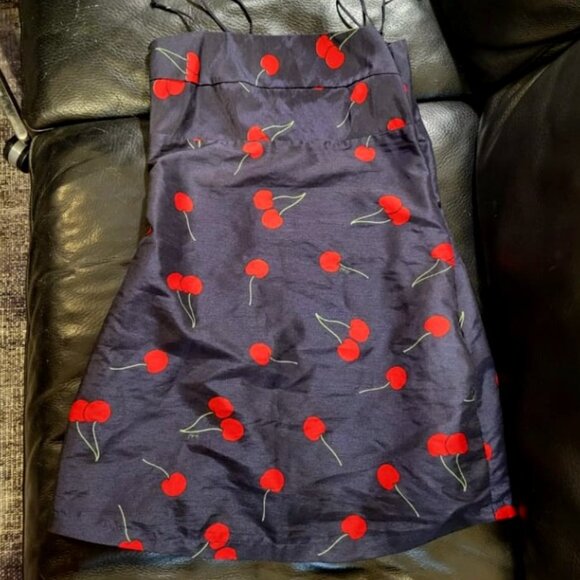Réalisation Par The Christy cocktail slip silk dress cherries size small - Picture 2 of 4